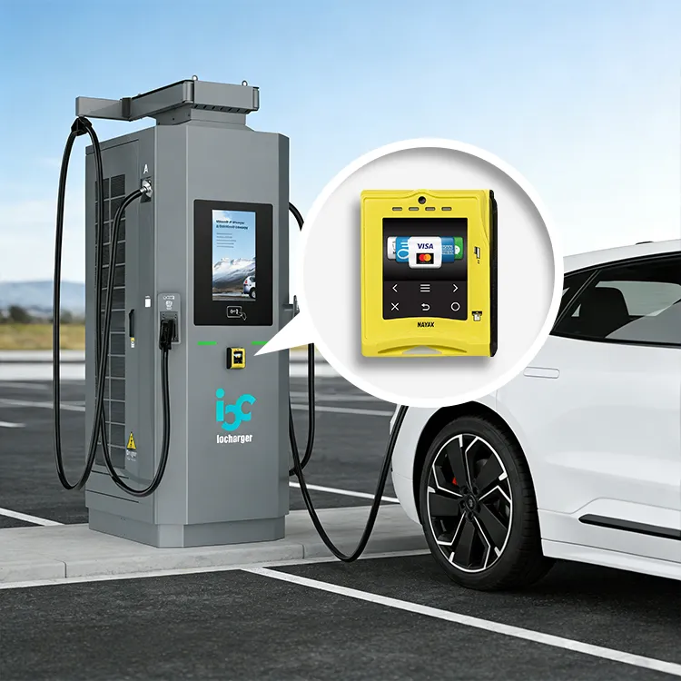 ultra rapid dc ev charger with pos payment system