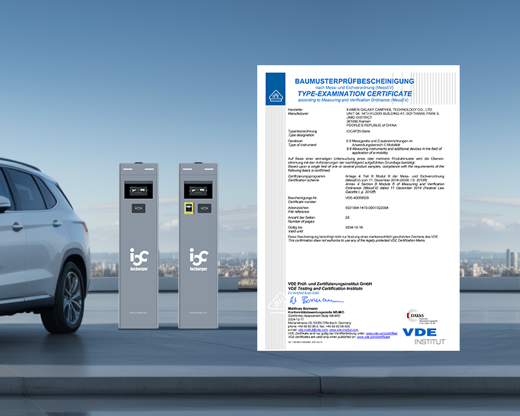 iocharger IOCAP26 EV-Ladegerät erhält deutsche Eichrecht-Zertifizierung