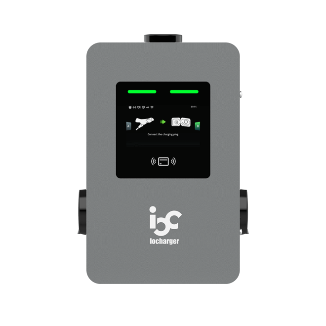 dual ports wallbox ev charger iocharger